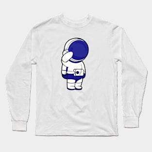 Astronaut cute illustration Long Sleeve T-Shirt